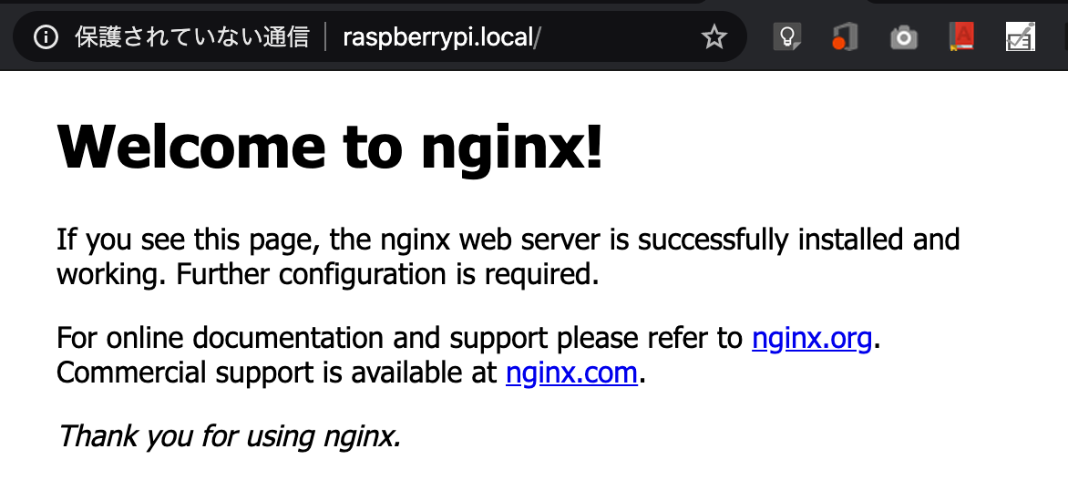 NGINXテストページ