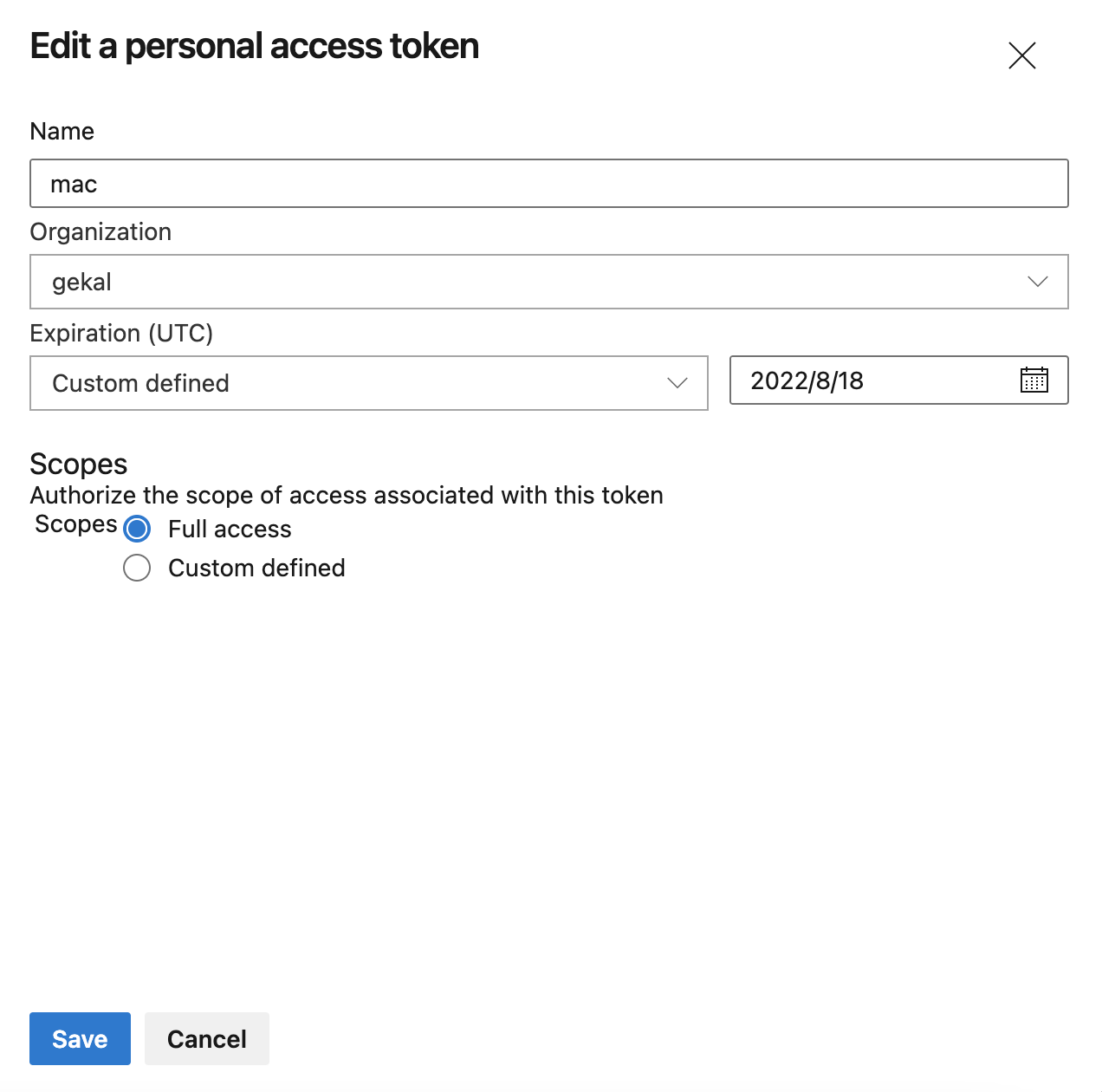 Personal Access Tokens